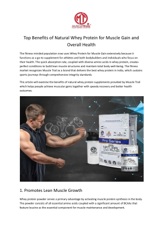 top benefits of natural whey protein for muscle
