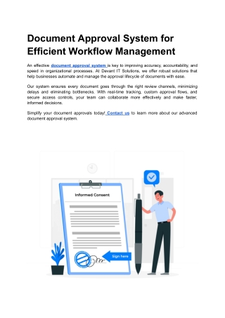 document approval system for efficient workflow