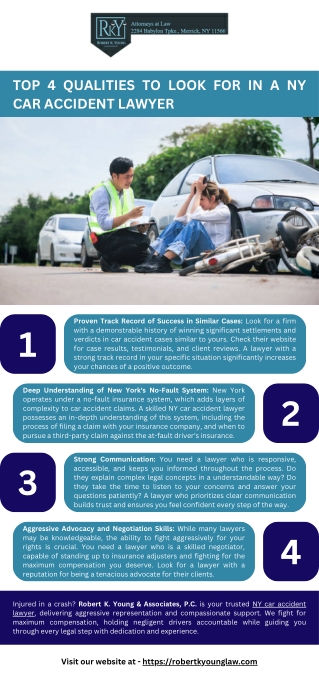 Top 4 Qualities to Look for in a NY Car Accident Lawyer