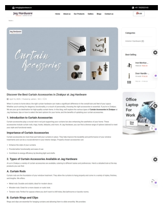 Curtain Accessories in Zirakpur By Jag Hardware