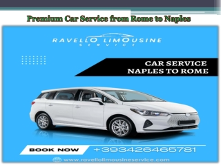 Premium Car Service from Rome to Naples