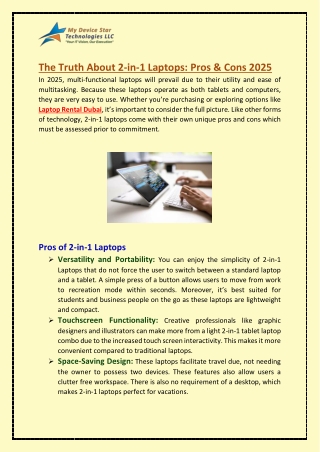 The Truth About 2-in-1 Laptops: Pros & Cons 2025
