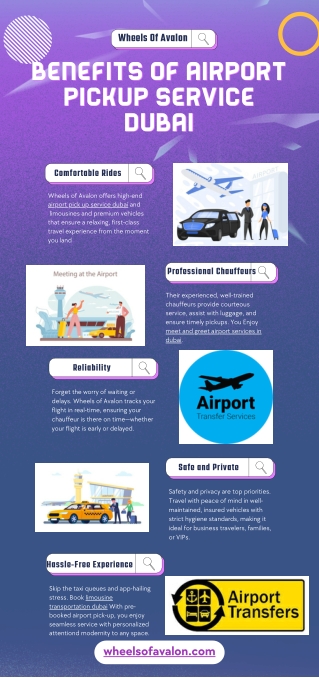 Benefits of airport pick up service dubai by wheels Of Avalon