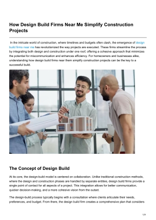 how design build firms near me simplify
