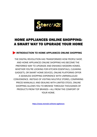 Ultimate Guide to Home Appliances Online Shopping