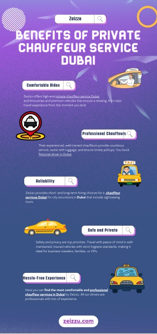 Benefits of private chauffeur service Dubai by Zeizzu