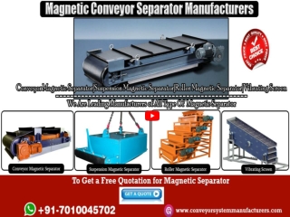 Magnetic Conveyor Separator Manufacturers in Chennai