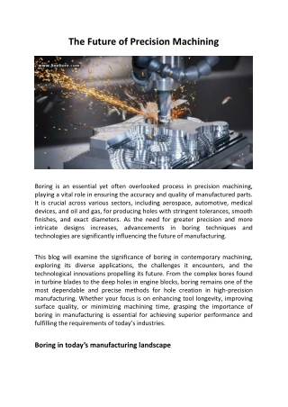 The Future Of Precision Machining