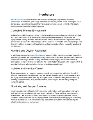 Incubators