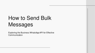 how to send bulk messages