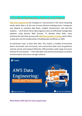 AWS Data Engineering Course - AWS Data Engineering training