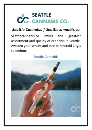 Seattle Cannabis  Seattlecannabis.co
