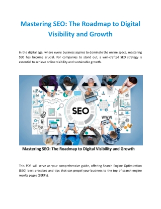 Mastering SEO: The Roadmap to Digital Visibility and Growth