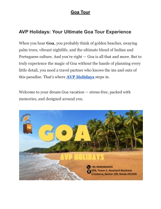 Goa Tour Package
