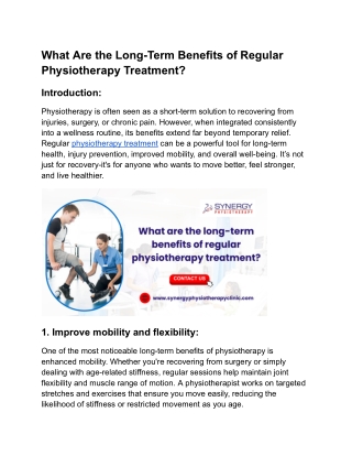 What Are the Long-Term Benefits of Regular Physiotherapy Treatment_