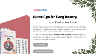 Custom Signs for Every Industry From Retail to Real Estate