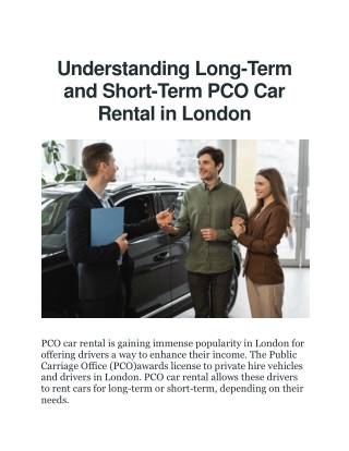 PCO Car Rental Near Me | PCO Carz Limited