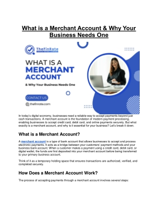 What is a Merchant Account & Why Your Business Needs One