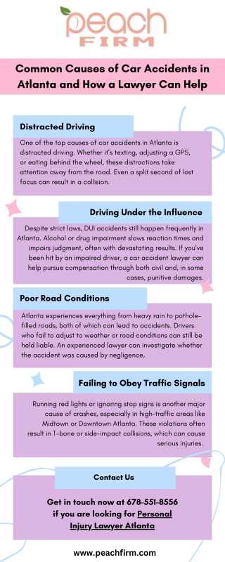 Common Causes of Car Accidents in Atlanta and How a Lawyer Can Help