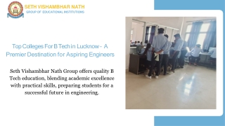 Top Colleges For B Tech in Lucknow – A Premier Destination for Aspiring Engineers