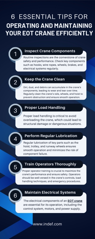 6 Essential Tips for Operating and Maintaining Your EOT Crane Efficiently