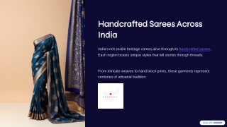 Threads of Tradition: Indian Artisans Behind Handcrafted Sarees