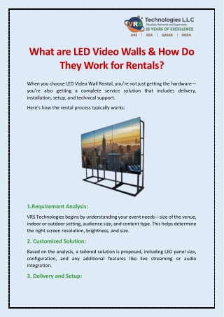 What are LED Video Walls & How Do They Work for Rentals?