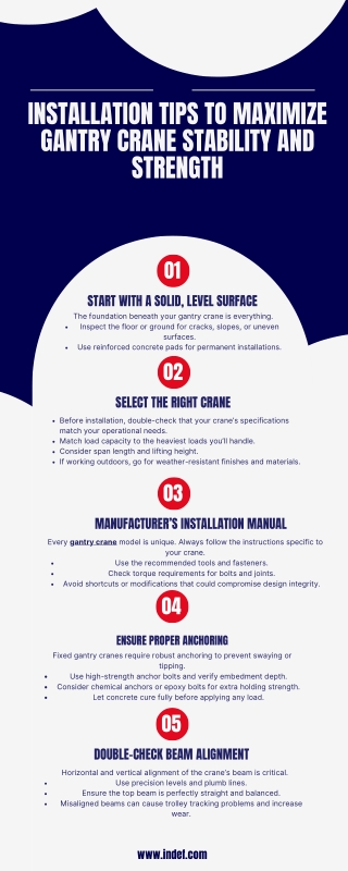 Installation Tips to Maximize Gantry Crane Stability and Strength
