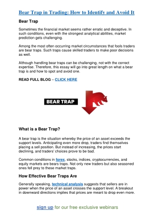 Bear Trap Strategy | How Smart Traders Outsmart the Market PDF