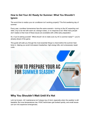 How to Get Your AC Ready for Summer_ What You Shouldn’t Ignore