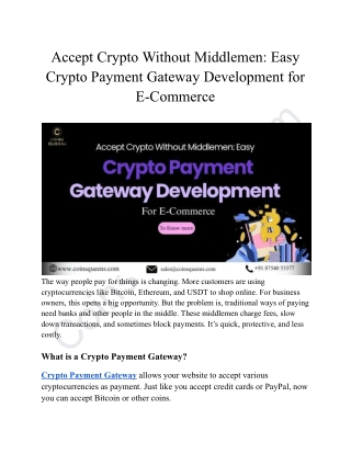 accept crypto without middlemen easy crypto