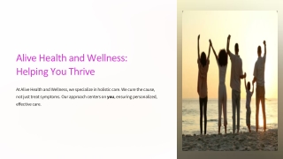 alive and wellness