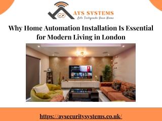 why home automation installation is essential