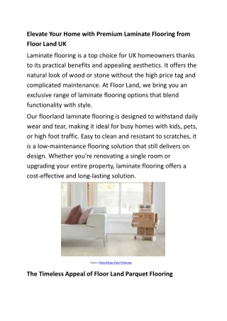 Elevate your home with premium laminate flooring