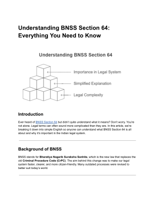 Understanding BNSS Section 64_ Everything You Need to Know
