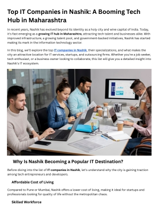 IT Companies in Nashik