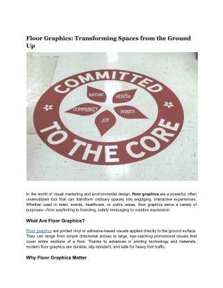 Floor Graphics: Transforming Spaces from the Ground Up