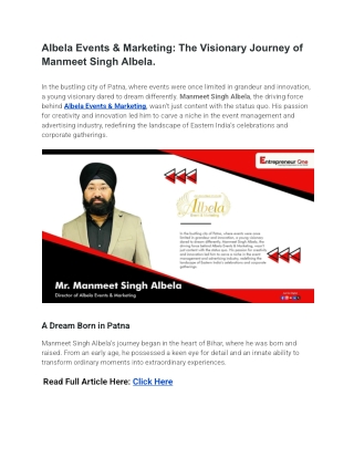 Albela Events & Marketing_ The Visionary Journey of Manmeet Singh Albela.