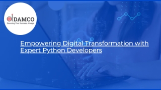 Empowering Digital Transformation with Expert Python Developers