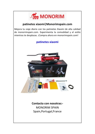 patinetes xiaomi Monorimspain.com