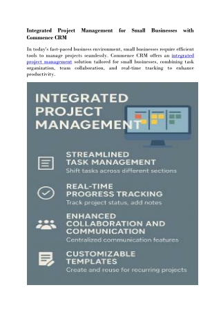 Integrated CRM and Project Management Solutions