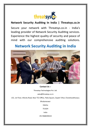 Network Security Auditing In India  Threatsys.co.in