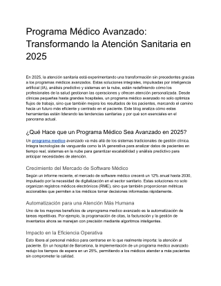 Programa Médico Avanzado_ Transformando la Atención Sanitaria en 2025