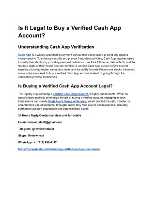 Buy Verified Cash App Accounts in 2025
