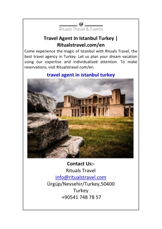 travel agent in istanbul turkey ritualstravel