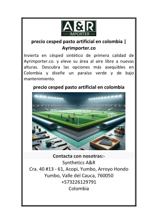 precio cesped pasto artificial en colombia Ayrimporter.co