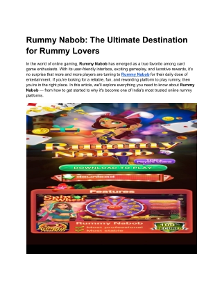 Rummy Nabob_ The Ultimate Destination for Rummy Lovers