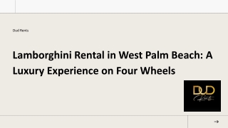 Lamborghini Rental in West Palm Beach A Luxury Experience on Four Wheels