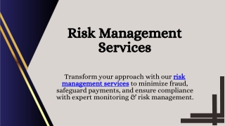 Risk Management Services