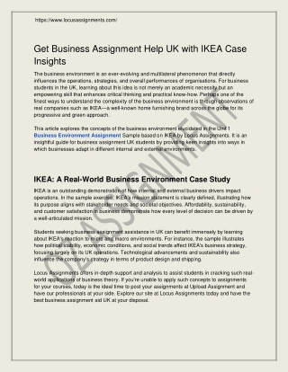 Get Business Assignment Help UK with IKEA Case Insights